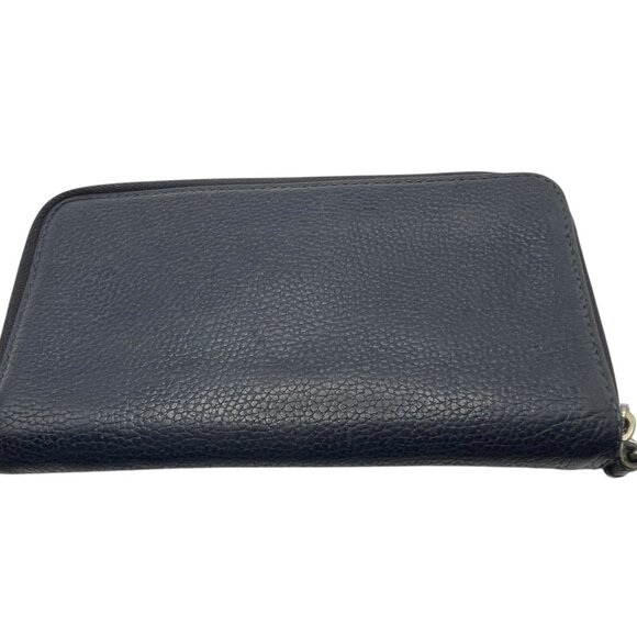 MICHAEL Michael Kors Large Scalloped Leather Clutch - Navy - Picture 2 of 12